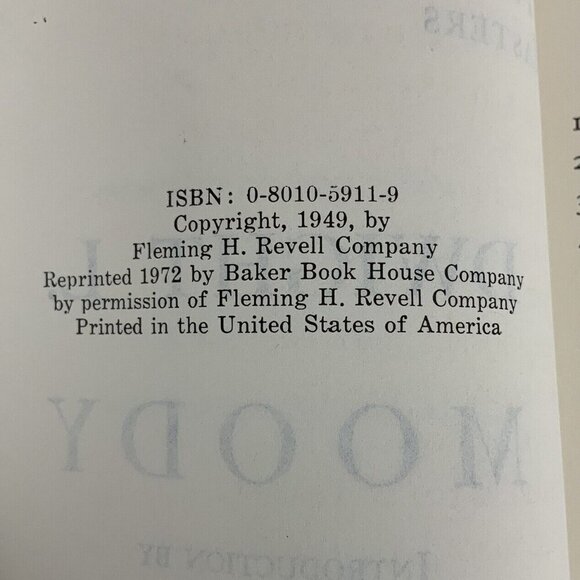 Great Pulpit Masters Dwight L Moody Paperback Book By Fleming H Revell 1972 - Picture 4 of 5